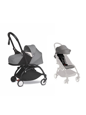 Babyzen YOYO2 Stroller Black Frame with Grey Newborn Pack & FREE 6+ Color Pack
